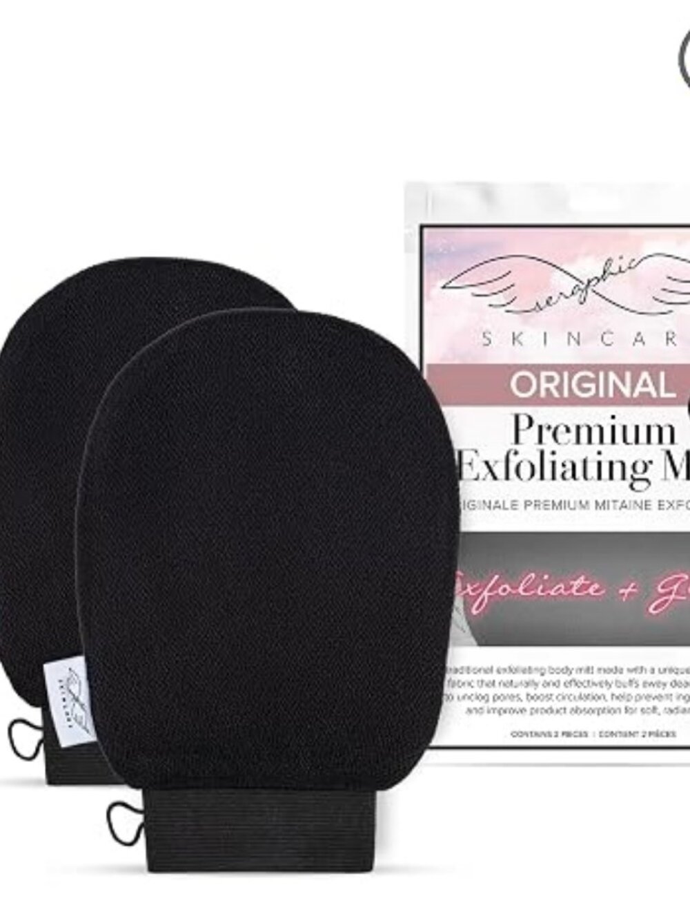 Original Premium Exfoliating Glove for Body 2pc - Body Scrubber Exfoliator